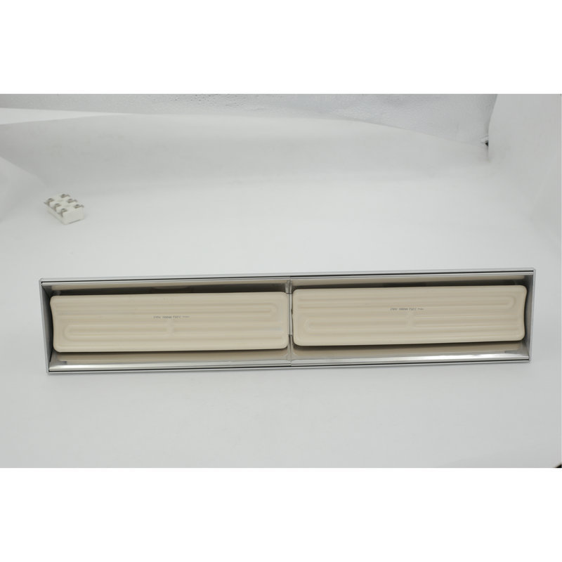 Kvadratinis keraminis infraraudonųjų spindulių šildytuvo fasadas Square ceramic infrared heater factroy